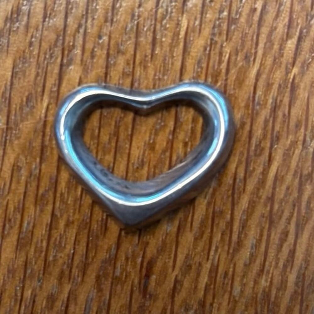 Floating Open Heart Pendant 925 Sterling Silver